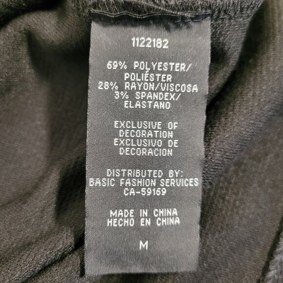 NWT Mario Serrani Womens Black Textured Knit‎ Sheath Dress Medium - Picture 8 of 13